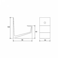 supporto corrimano disegno tecnico